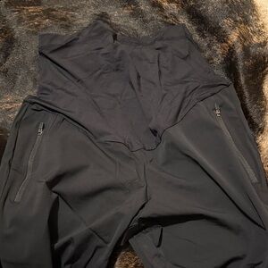 Black maternity joggers